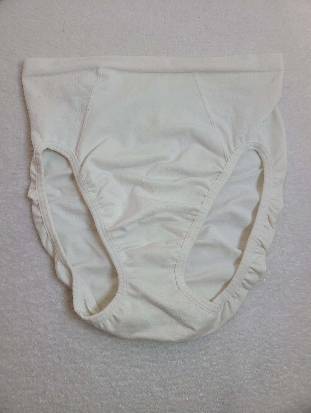 VTG Barely There Seamless Stretch Nylon High Waist Brief Panty Size Lg
